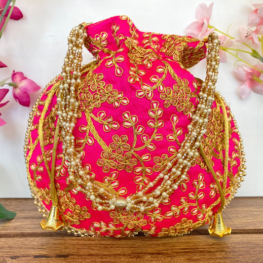 Matka Potli Bag in Pink